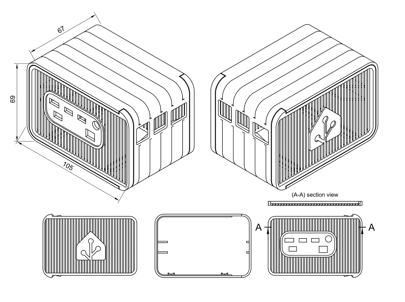 Rpi4 Ups Case Sketch